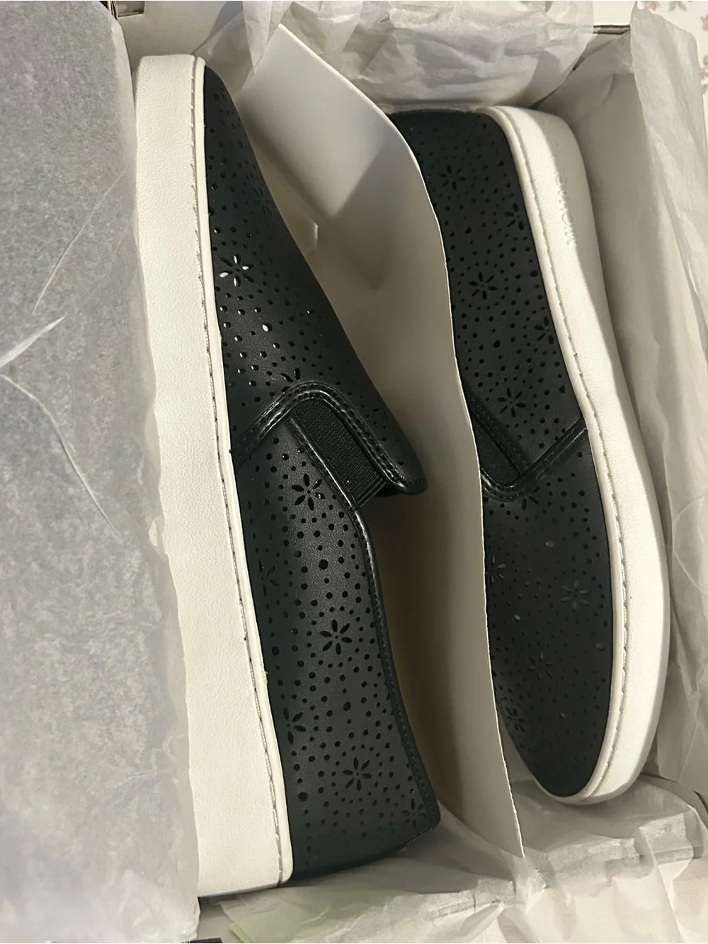 Michael Kors Black Perforated Slip-On